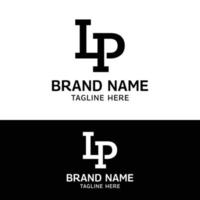 L P LP PL Letter Monogram Initial Logo Design Template vector