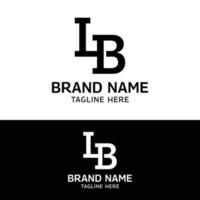 L B LB BL Letter Monogram Initial Logo Design Template vector