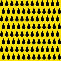 fondo transparente fondo amarillo patrón de gota de agua negra vector