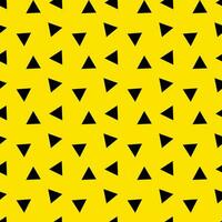Seamless Background Yellow Black Triangle Pattern vector