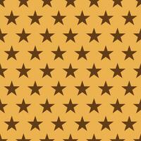 Seamless background with dark brown and light brown star pattern. vector
