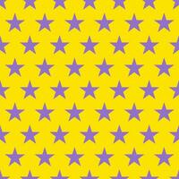 Seamless background with purple stars and yellow backgrounds. vector