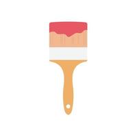 Paint Brush Flat Illustration. Clean Icon Design Element on Isolated White Background vector