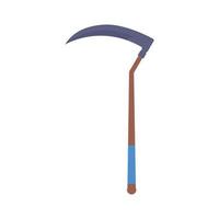 Scythe Flat Illustration. Clean Icon Design Element on Isolated White Background vector