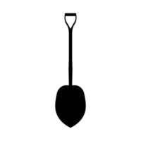 Shovel Silhouette. Black and White Icon Design Element on Isolated White Background vector