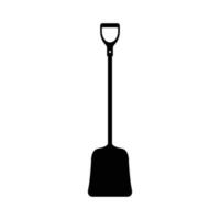 Shovel Silhouette. Black and White Icon Design Element on Isolated White Background vector