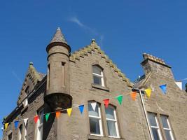 ciudad de lerwick en la isla shetland foto