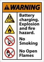 Warning Explosion and Fire Hazard Sign On White Background vector