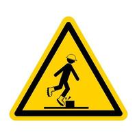 Caution Watch Your Step Sign On White Background vector