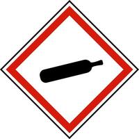 Compressed Gas Symbol Label On White Background vector