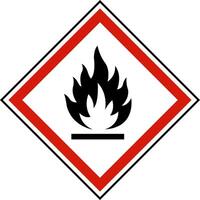 Flammable Symbol Label On White Background vector