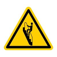 Caution Walk Down Stairs Backwards Sign vector