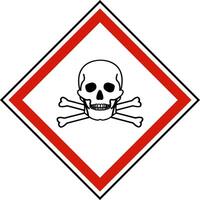Toxic Symbol Label On White Background vector