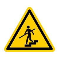 Avoid A Fall Use Handrails Sign vector