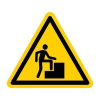 Caution Step Up Sign On White Background vector