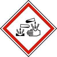 Corrosive Symbol Label On White Background vector