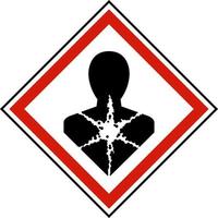 Health Hazard Symbol Label,Longer Term Health Hazard,GHS Hazard Pictogram vector