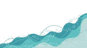 Deep Sea Summer Minimal Background With Abstract Waves, Brush Strokes and Splashes. Perfect for Banners, Social Media and Printed Materials vector