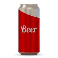 Realistic beer can vector