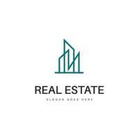 Logo design for building real estate vector