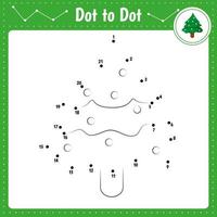 conecta los puntos. árbol. vector