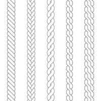 Plait and braid brush vector