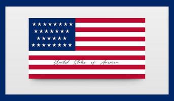 Fourth of July. Independence day. United States of America. Poster, flyer. Banner for website template. vector