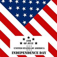 Cuatro de Julio. día de la Independencia. Estados Unidos de America. tarjeta de felicitación, afiche, volante. banner para sitio web vector