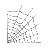 Cobweb corner isolated on white background. Spider web icon. Design element for Halloween party decoration vector