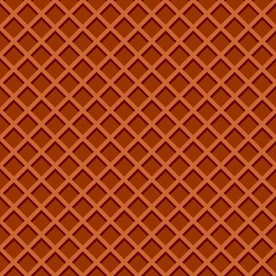 Ice cream waffle cone texture. Chocolate wafer background seamless pattern