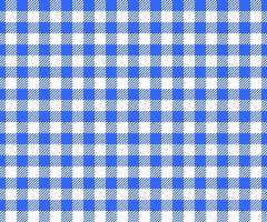Blue and white checkered background with striped squares for picnic blanket, tablecloth, plaid, shirt textile design. Gingham seamless pattern. Fabric geometric texture