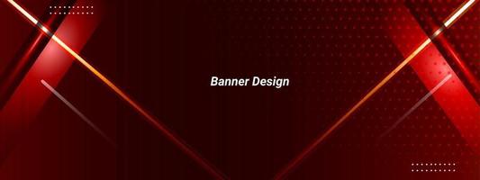 Modern stylish red abstract geometric elegant banner pattern background vector