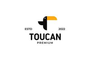 plantilla de ilustración de diseño de logotipo de tucán moderno vector