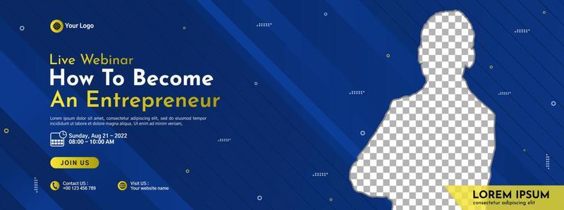 Business conference banner template design for webinar, marketing, online class program, etc