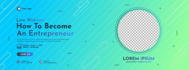 Business conference banner template design for webinar, marketing, online class program, etc