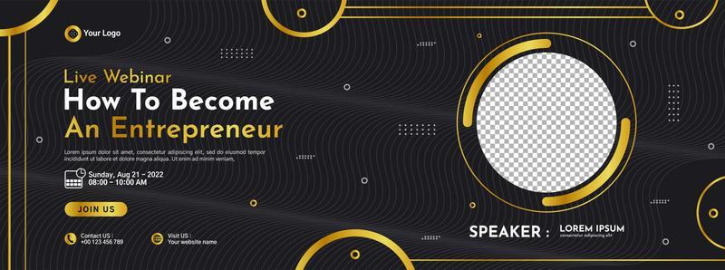 Business conference banner template design for webinar, marketing, online class program, etc