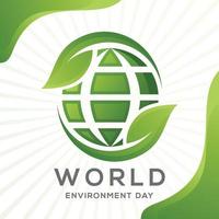 vector libre del concepto del día mundial del medio ambiente