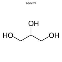 Skeletal formula of chemical molecule. vector