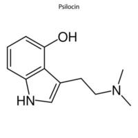 Skeletal formula of chemical molecule. vector