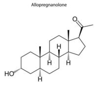 Skeletal formula molecule vector