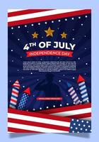 4 de julio patriotismo dia de la independencia vector