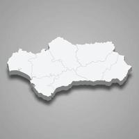 3d region of Spain vector