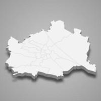 3d map state of Austria vector