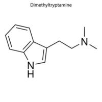 Skeletal formula of chemical molecule. vector