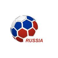abstract soccer ball with national flag colors vector