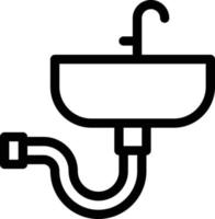 Ilustración de vector de lavabo sobre un fondo. Símbolos de calidad premium. Iconos vectoriales para concepto y diseño gráfico.