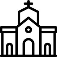 ilustración de vector de iglesia en un fondo. símbolos de calidad premium. iconos vectoriales para concepto y diseño gráfico.