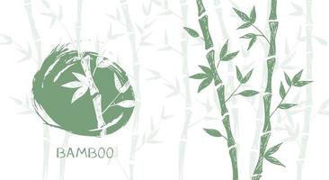 Bamboo tree. Hand drawn style. Vector illustrations.