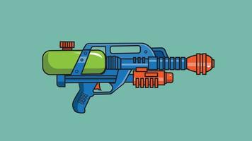 pistola de agua colorida ilustración vectorial vector