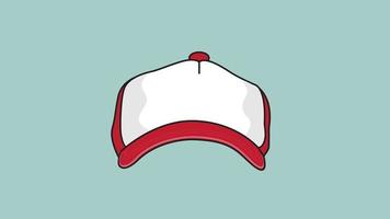 Red and white hat vector and graphic illustration